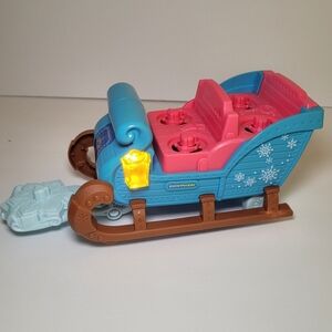 2019 Disney Frozen Fisher Price Little People Kristoff’s Sleigh Only With Light